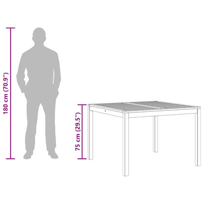 Mesa De Comedor De Jardín Madera Maciza De Acacia