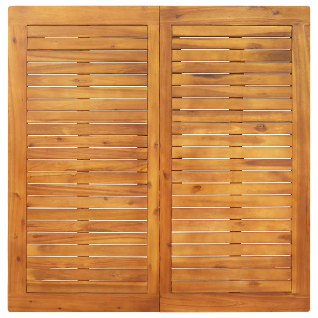 Mesa De Comedor De Jardín Madera Maciza De Acacia