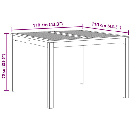 Mesa De Comedor De Jardín Madera Maciza De Acacia