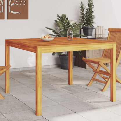 Mesa De Comedor De Jardín Madera Maciza De Acacia