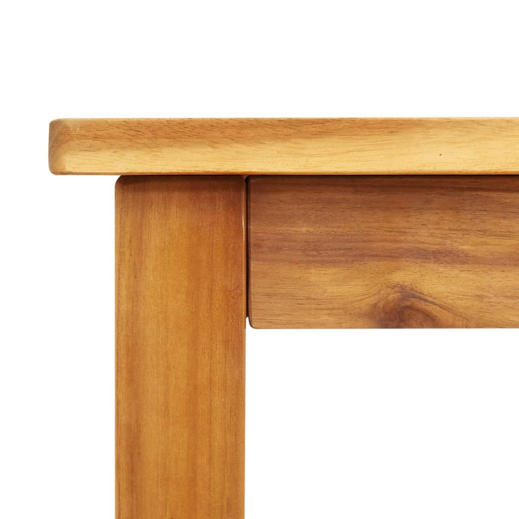 Mesa De Comedor De Jardín Madera Maciza De Acacia