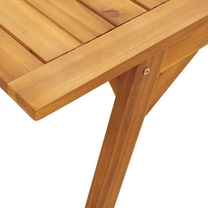 Mesa De Comedor De Jardín Madera Maciza De Acacia 110X56X75 Cm