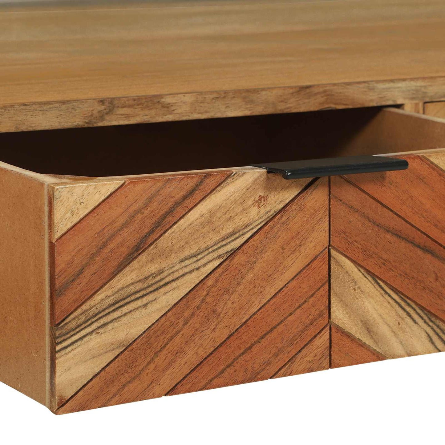 Mueble De Tv Marrón 100 X 35 X 50 Cm Madera De Acacia Sólida