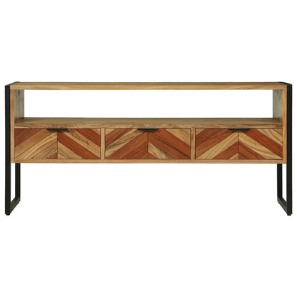 Mueble De Tv Marrón 100 X 35 X 50 Cm Madera De Acacia Sólida