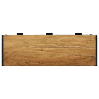 Mueble De Tv Marrón 100 X 35 X 50 Cm Madera De Acacia Sólida