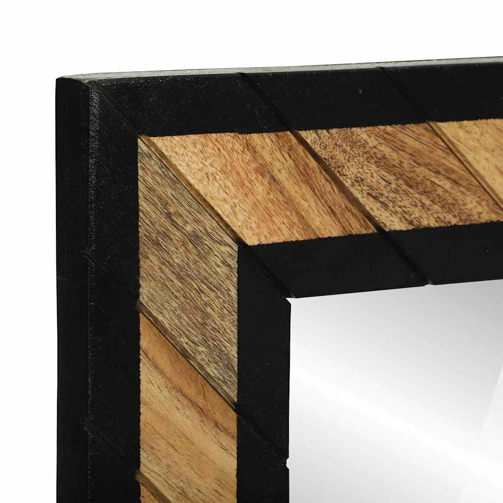 Espejo De Pared Rectangular Negro Y Marrón 50 X 2 X 90 Cm