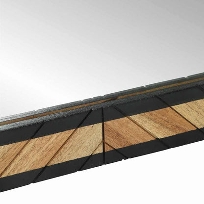 Espejo De Pared Rectangular Negro Y Marrón 50 X 2 X 90 Cm