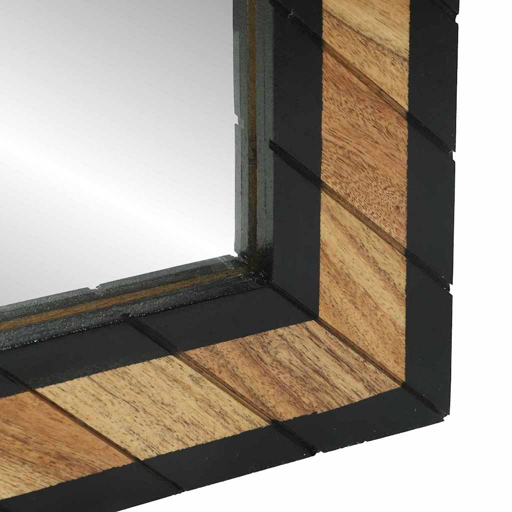 Espejo De Pared Rectangular Negro Y Marrón 50 X 2 X 90 Cm