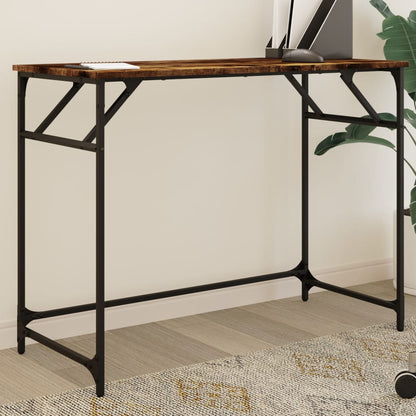 Escritorio Madera Ingeniería Y Acero Sonoma Gris 100X45X76 Cm