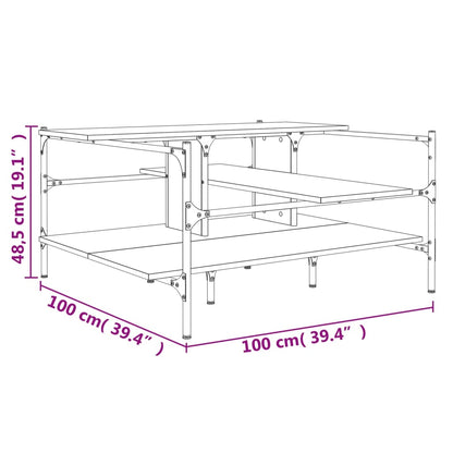 Mesa De Centro Madera De Ingeniería 100X100X48,5 Cm