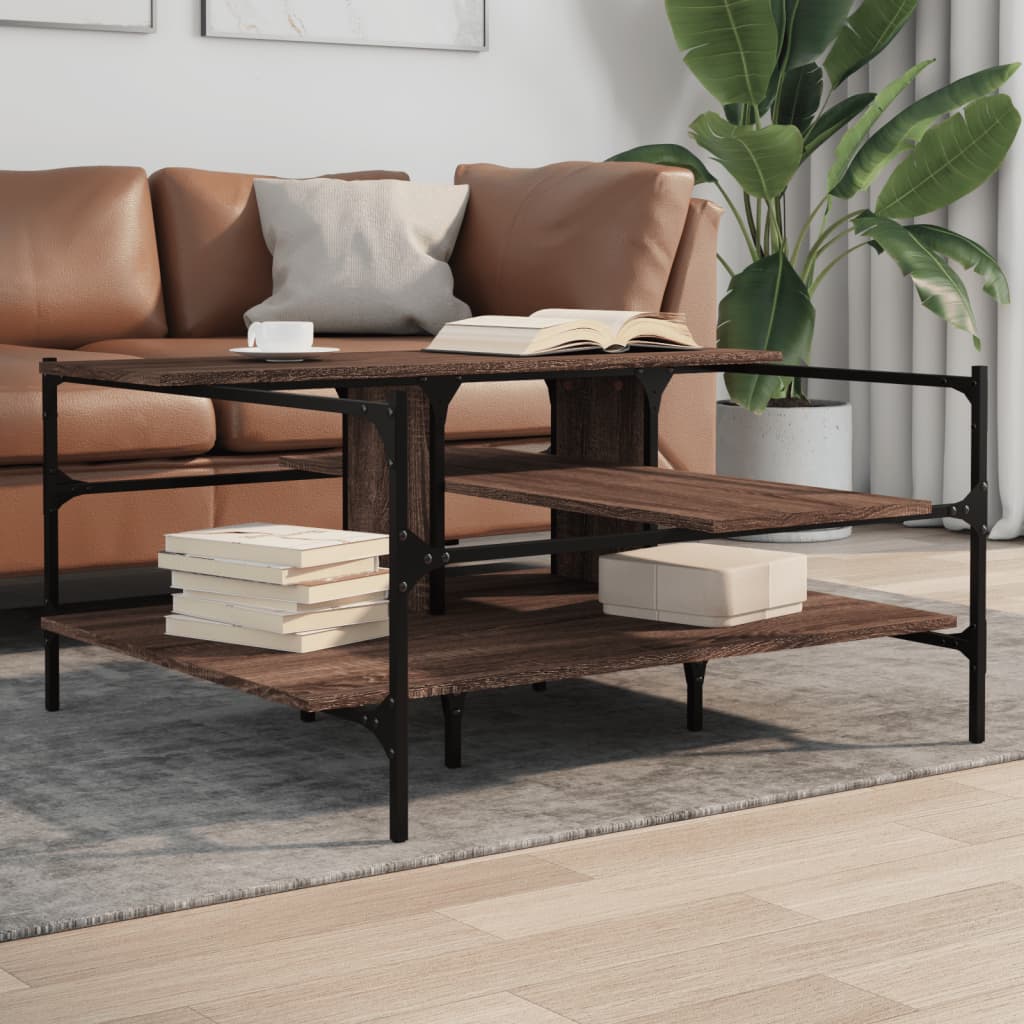 Mesa De Centro Madera De Ingeniería 100X100X48,5 Cm