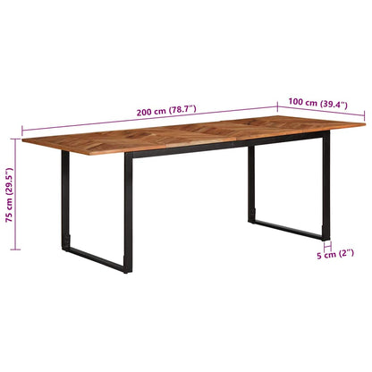 Mesa De Comedor Madera Maciza Acacia