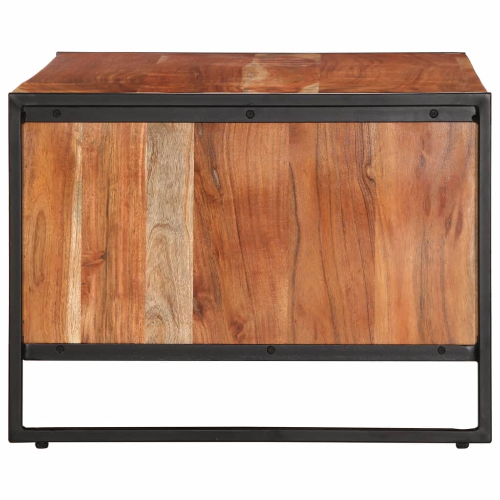 Mesa De Centro Madera Maciza De Acacia 90X55X40 Cm