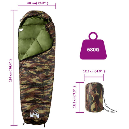 Saco De Dormir Tipo Momia De Camping Para Adultos 3 Estaciones