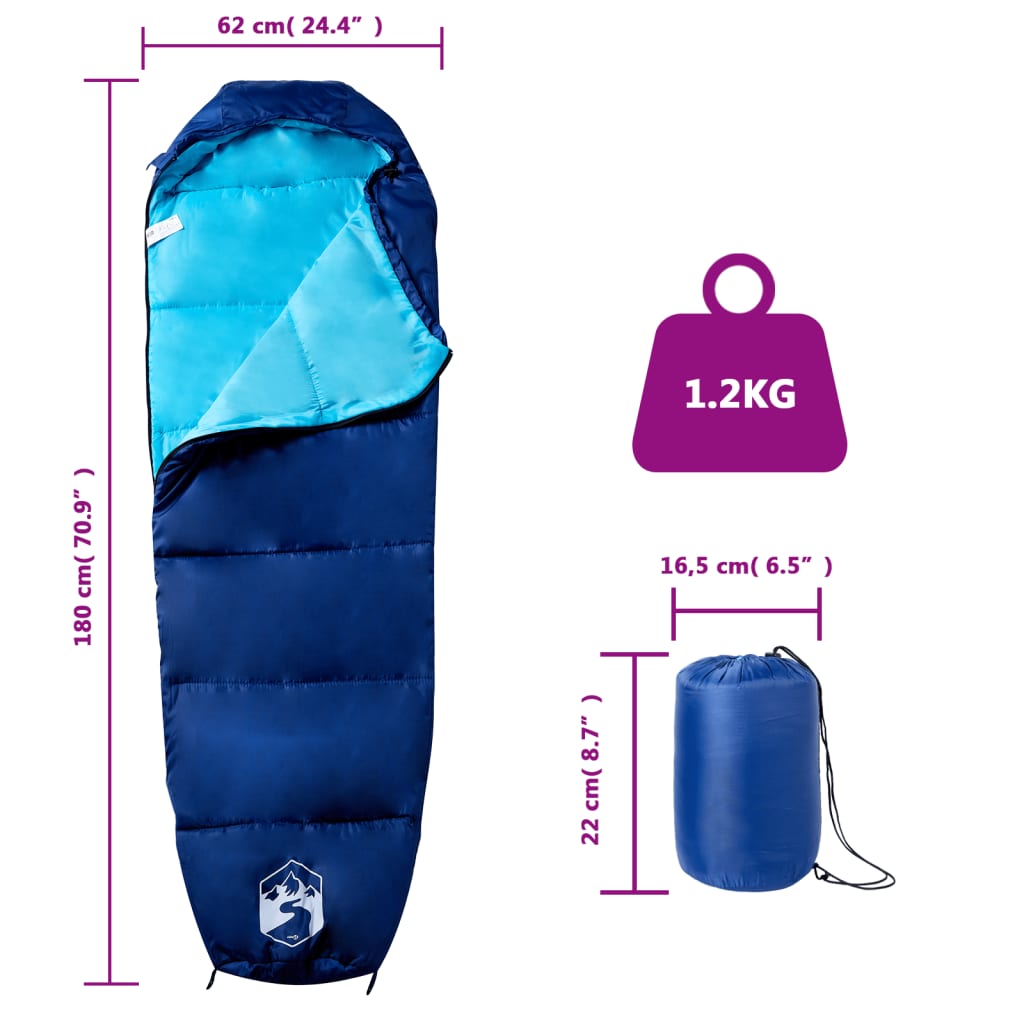 Saco De Dormir Tipo Momia De Camping Para Adultos 3 Estaciones
