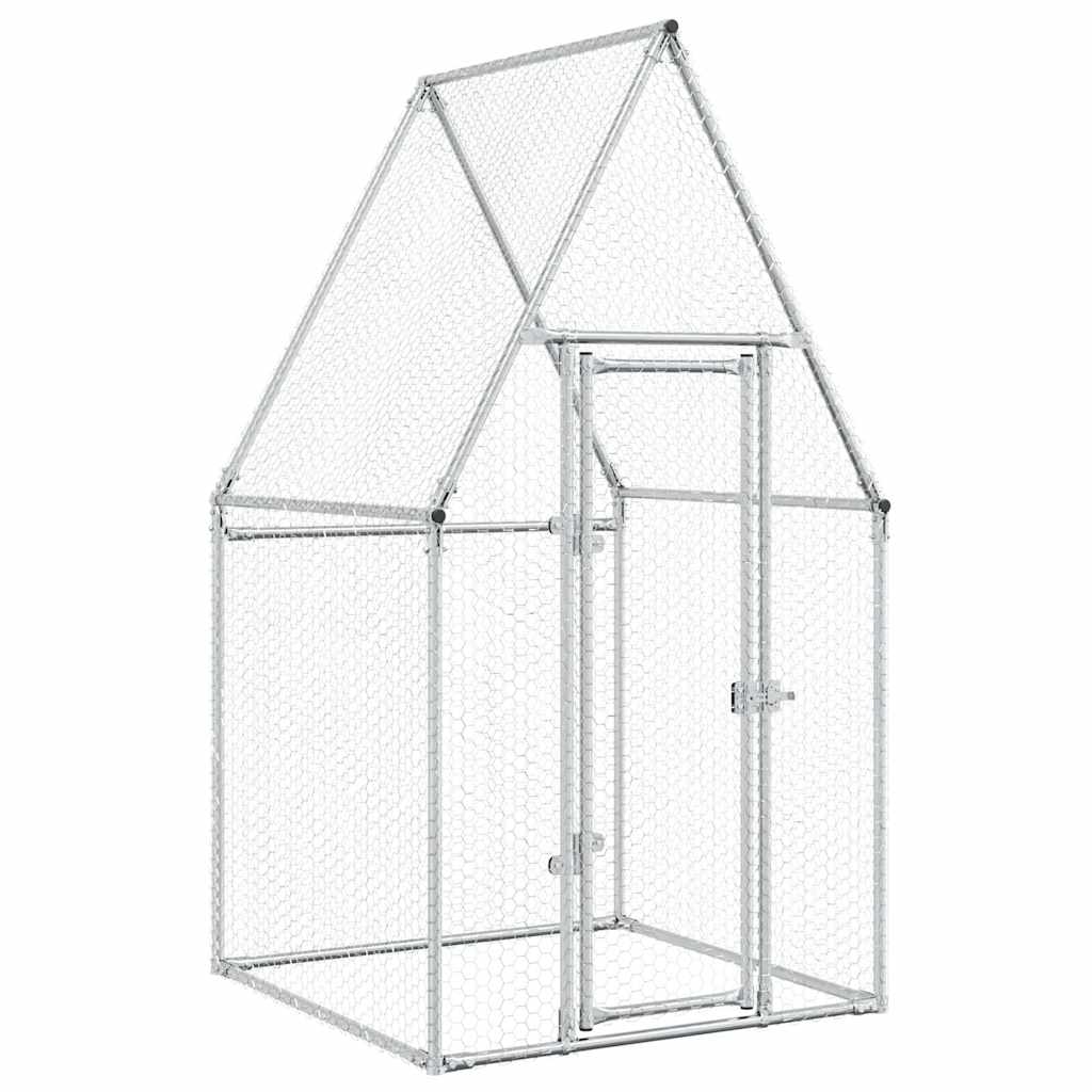 Jaula Para Gallinas Acero Galvanizado Plateado
