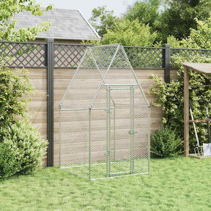 Jaula Para Gallinas Acero Galvanizado Plateado