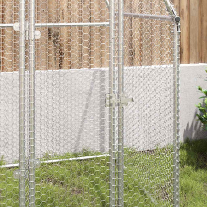 Jaula Para Gallinas Acero Galvanizado Plateado