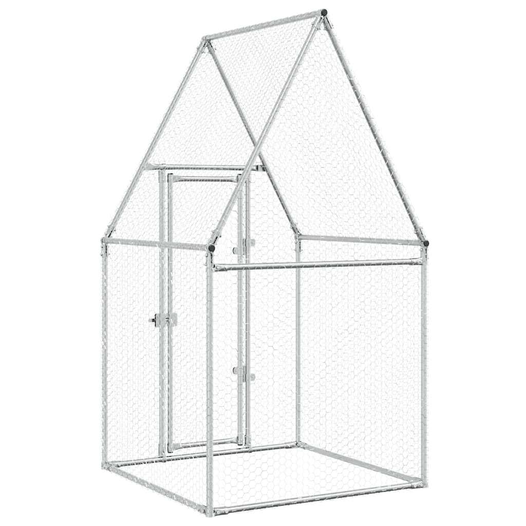 Jaula Para Gallinas Acero Galvanizado Plateado