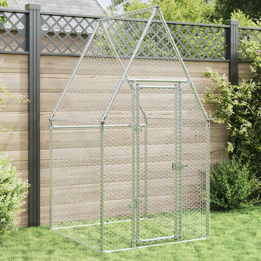 Jaula Para Gallinas Acero Galvanizado Plateado