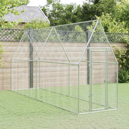 Jaula Para Gallinas Acero Galvanizado Plateado