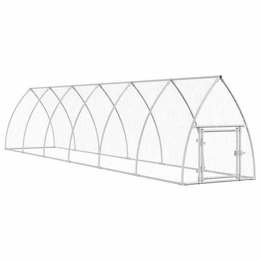 Jaula Para Gallinas Acero Galvanizado Plateado