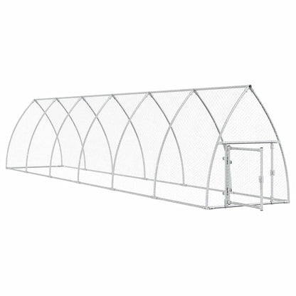 Jaula Para Gallinas Acero Galvanizado Plateado