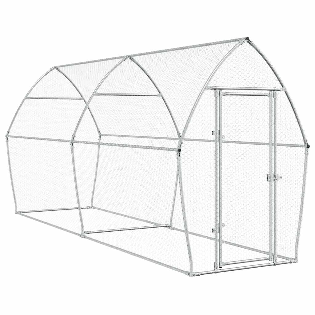 Jaula Para Gallinas Acero Galvanizado Plateado