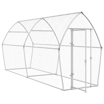 Jaula Para Gallinas Acero Galvanizado Plateado