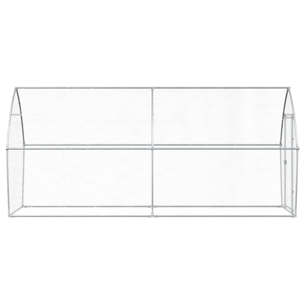 Jaula Para Gallinas Acero Galvanizado Plateado
