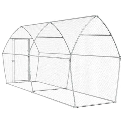 Jaula Para Gallinas Acero Galvanizado Plateado