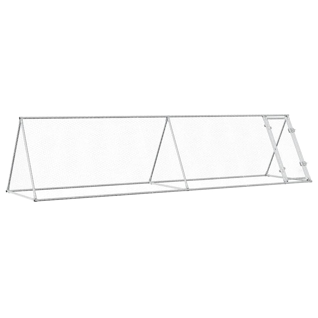 Jaula Para Gallinas Acero Galvanizado Plateado