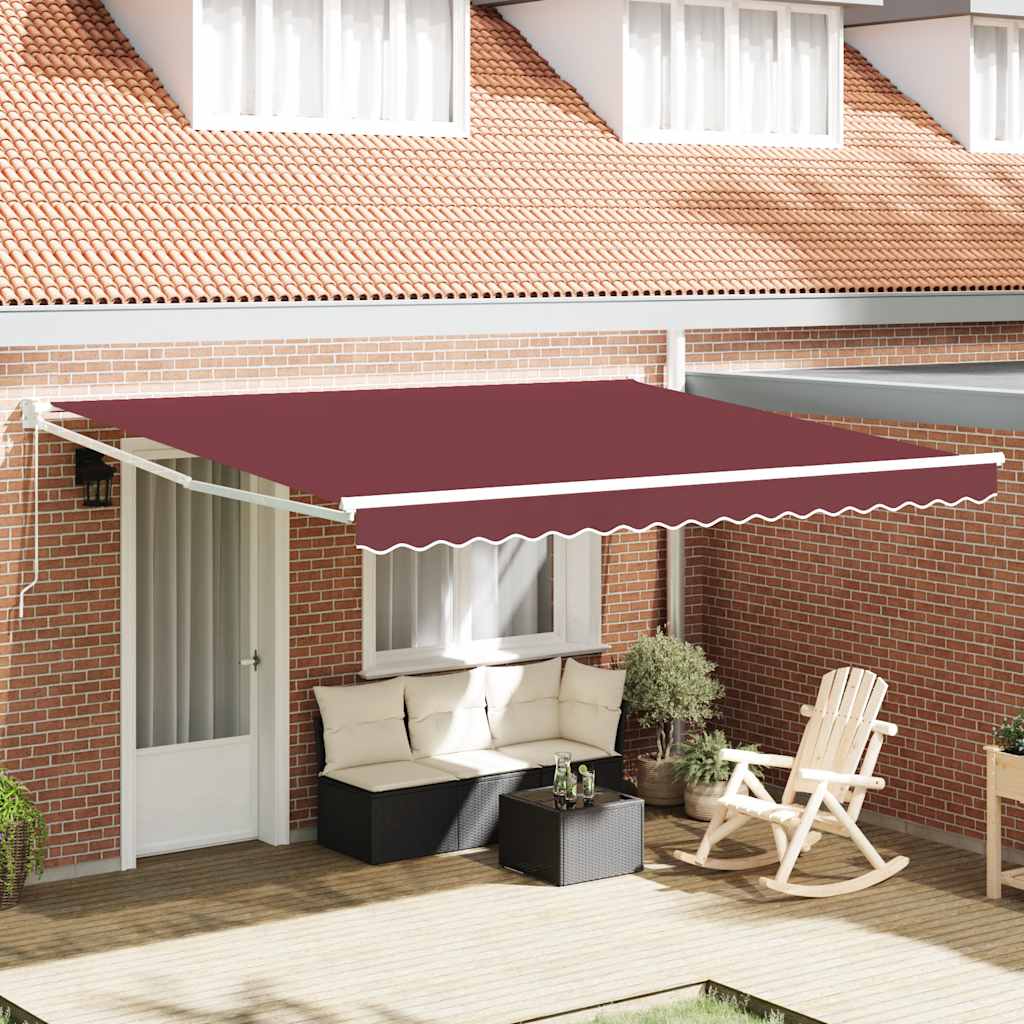 Toldo Retráctil Aluminio Y Tela Gris Antracita