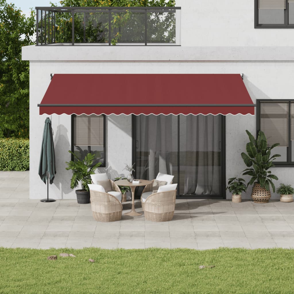 Toldo Retráctil Aluminio Y Tela Gris Antracita