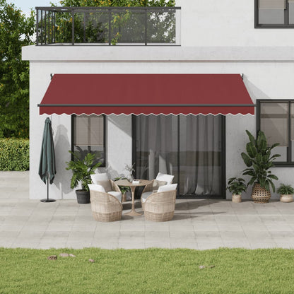 Toldo Retráctil Aluminio Y Tela Gris Antracita