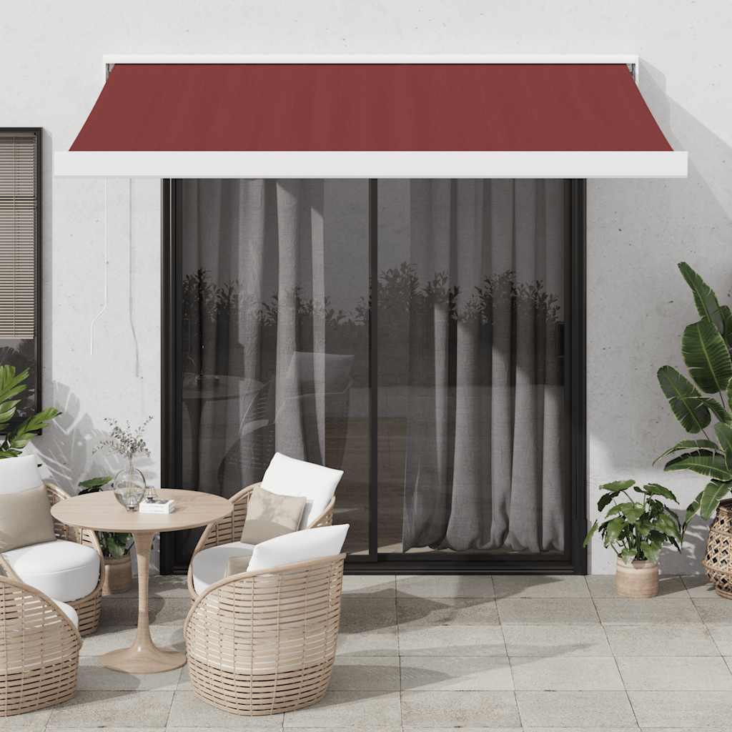 Toldo Retráctil Aluminio Y Tela Gris 3X2,5 M