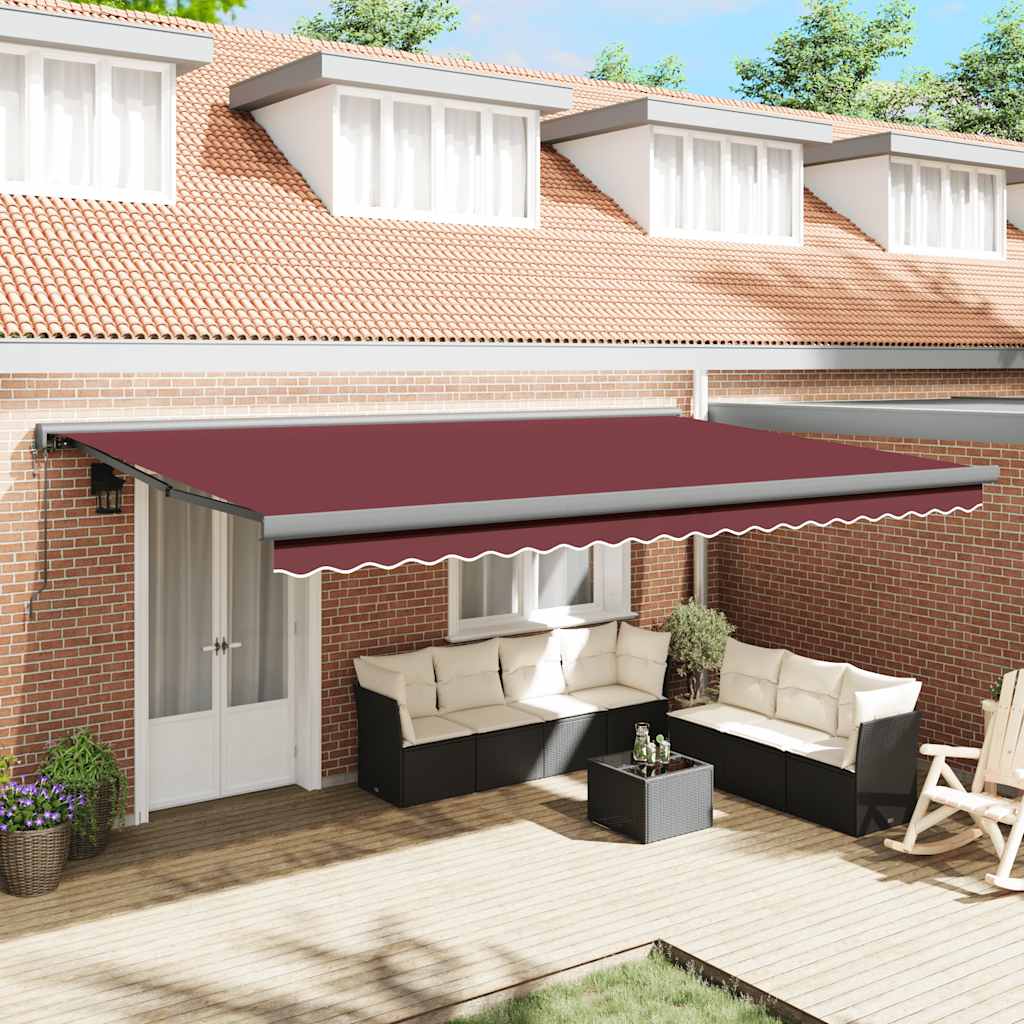 Toldo Retráctil Aluminio Y Tela Gris 3X2,5 M