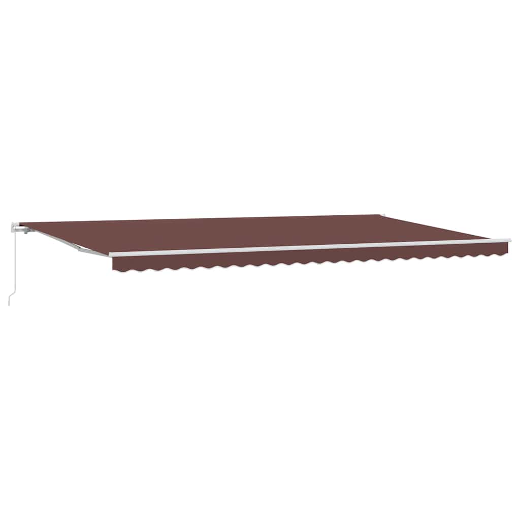 Toldo Retráctil Manual Marrón 500X300 Cm