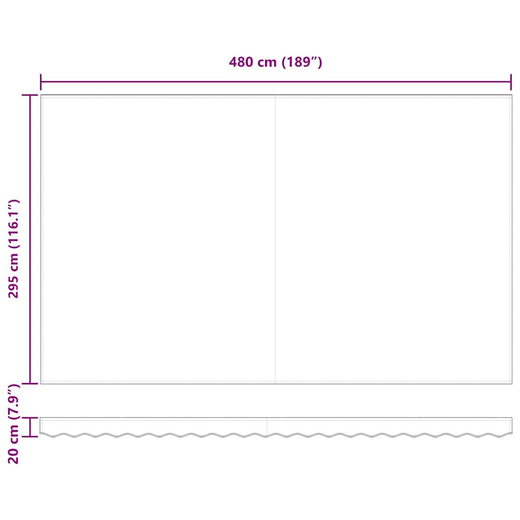 Toldo Retráctil Manual Marrón 500X300 Cm