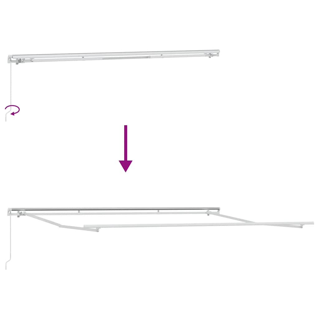 Toldo Retráctil Manual Marrón 450X300 Cm