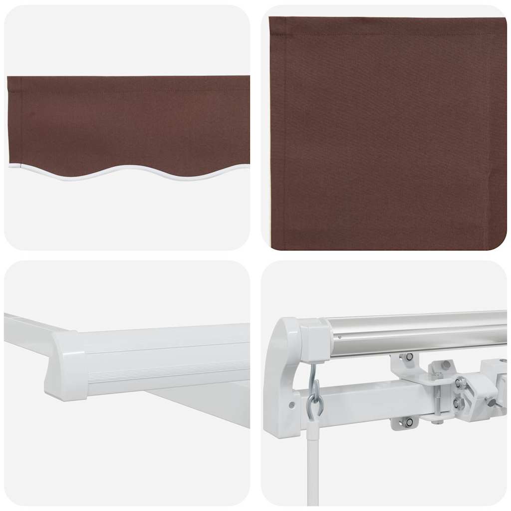 Toldo Retráctil Manual Marrón 450X300 Cm