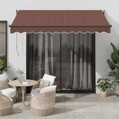 Toldo Retráctil Aluminio Y Tela Gris Antracita
