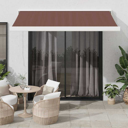 Toldo Retráctil Aluminio Y Tela Gris 3X2,5 M