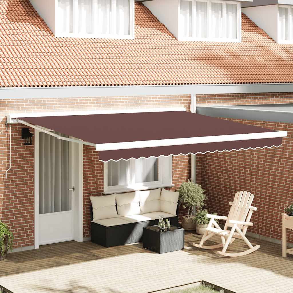 Toldo Retráctil Aluminio Y Tela Gris 3X2,5 M