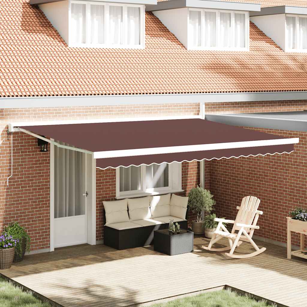 Toldo Retráctil Aluminio Y Tela Gris 3X2,5 M