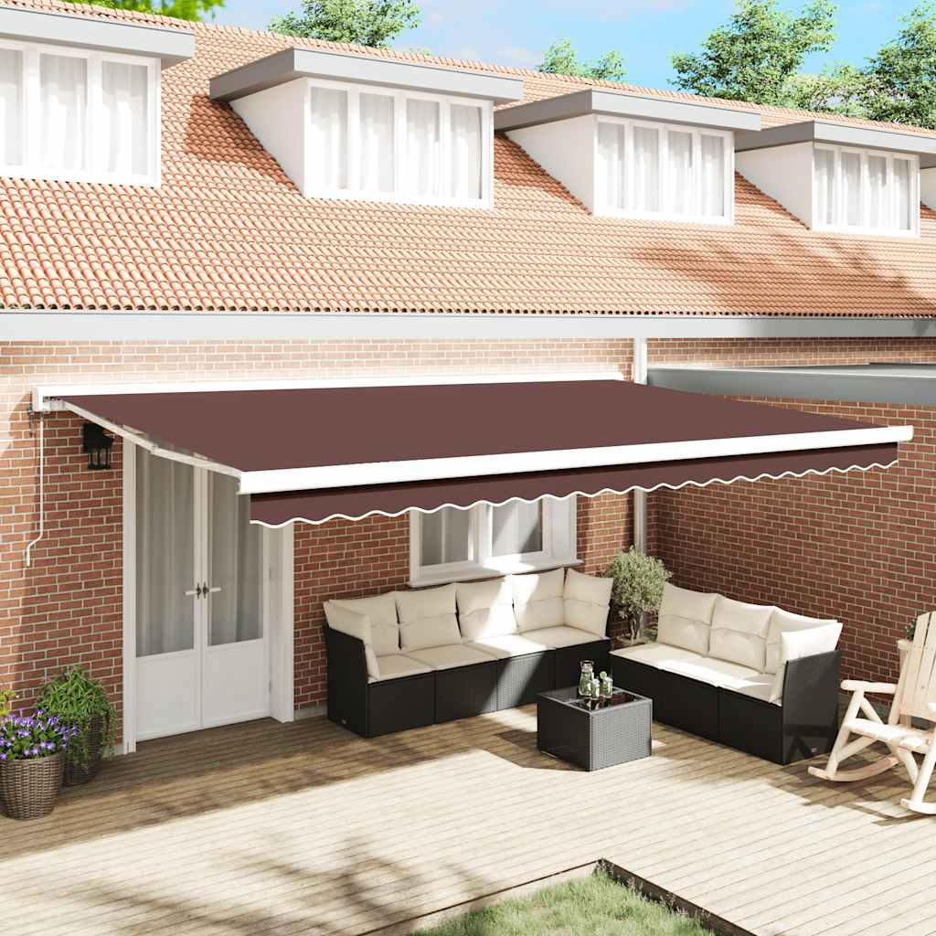 Toldo Retráctil Aluminio Y Tela Gris 3X2,5 M