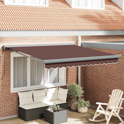 Toldo Retráctil Aluminio Y Tela Gris 3X2,5 M