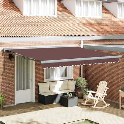 Toldo Retráctil Aluminio Y Tela Gris 3X2,5 M
