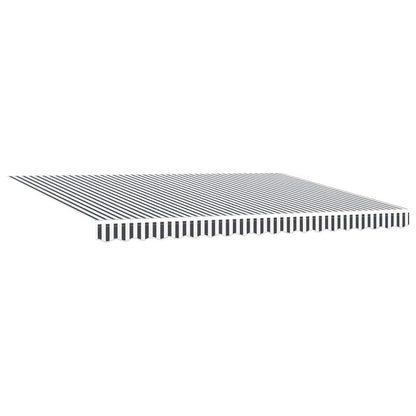 Toldo Retráctil Manual Gris Antracita Y Blanco 450X300 Cm