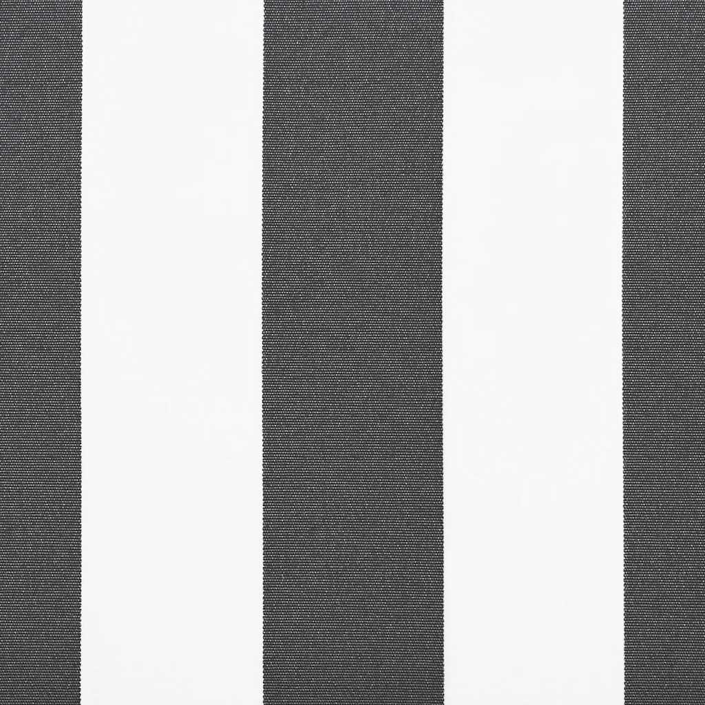 Toldo Retráctil Manual Gris Antracita Y Blanco 450X300 Cm